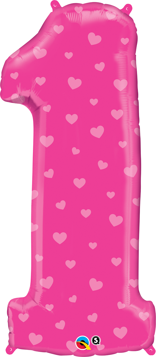 34" No 1 Rosa Corazones