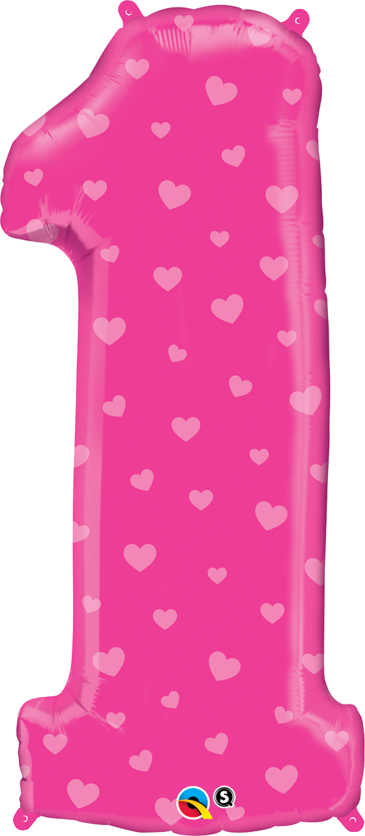34" No 1 Rosa Corazones