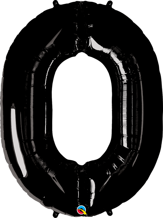 34" Numero Negro Numero 0