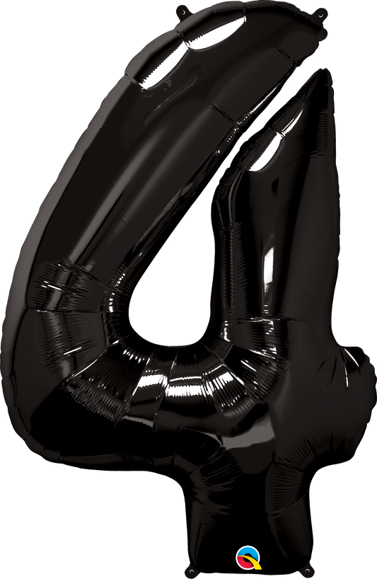 34" Numero Negro Numero 4