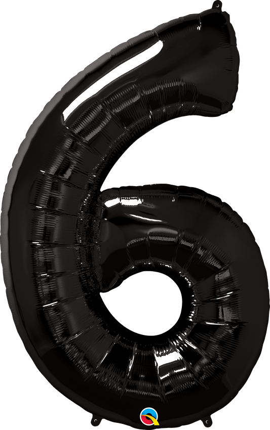 34" Numero Negro Numero 6