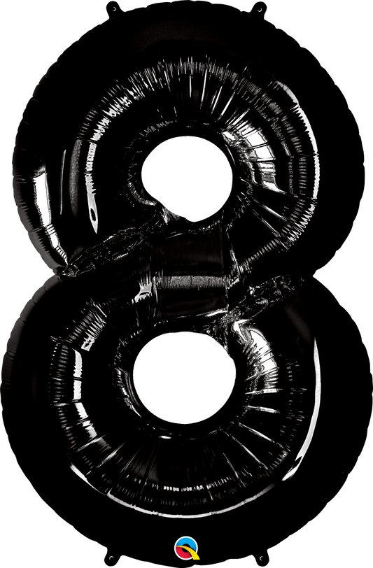 34" Numero Negro Numero 8