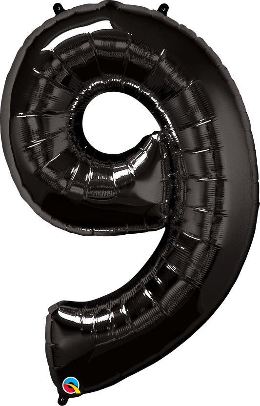 34" Numero Negro Numero 9