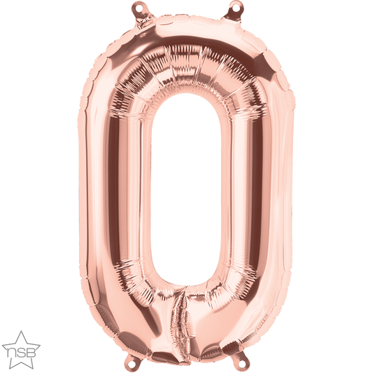 16" Numero Rosa Oro Numero 0